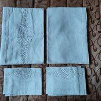 Set pizzo floreale matrimoniale ricamo vintage