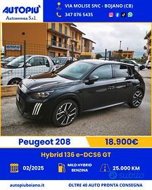 Peugeot 208 Hybrid 136 e-DCS6 GT