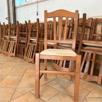 24 Sedie in legno con seduta morbida