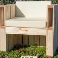 Poltrona in legno – AIDA – con cuscini