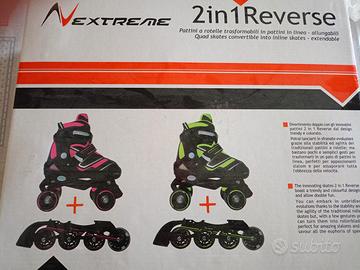 Pattini a rotell trasformabili in pattini in linea