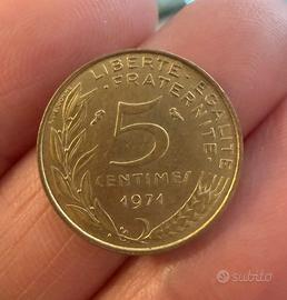 Moneta 5 Centimes 1971 - Francia - Marianne