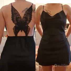 Vestito Effetto Seta Nero