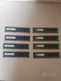 RAM DDR3 8GB Kingston e Hynix 1333 MHz – 8 Moduli