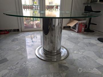 Tavolo rotondo in cristallo diametro 130