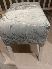 Pouf artigianale da tappezzeria shabby NUOVO