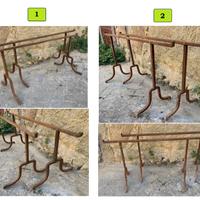 Trispidi ferro battuto cavalletti letto matrimonio