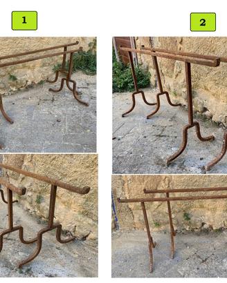 Trispidi ferro battuto cavalletti letto matrimonio