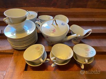 Bavaria Kronester servizio the da 12 fiori e oro