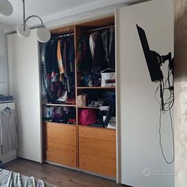 Armadio 373x286 cm in rovere spazzolato