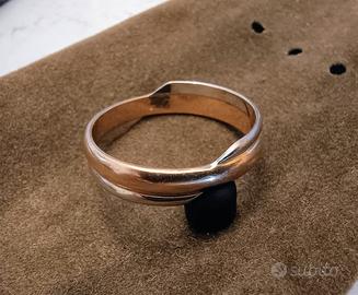 Anello oro bianco e giallo della UnoAerre