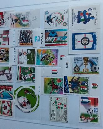 francobolli calcio nuovi 