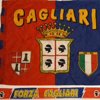 Bandiera e sciarpe del CAGLIARI
