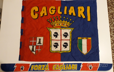 Bandiera e sciarpe del CAGLIARI