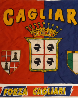 Bandiera e sciarpe del CAGLIARI