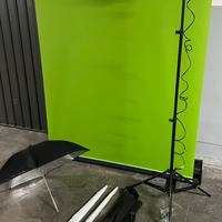 Set fotografico flash diffusori trigger fondale