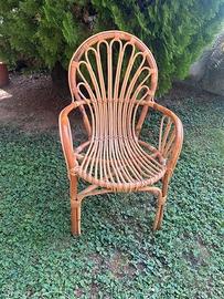 Sedia in vimini/giunco - usata solo all'interno