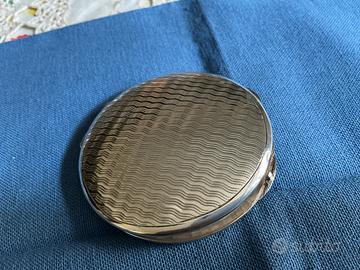 Antico portacipria da borsetta argento 800