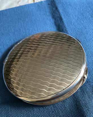 Antico portacipria da borsetta argento 800