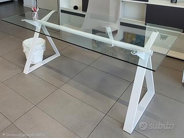Scrivania moderna 180×90 cm in vetro temperato