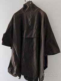 Poncho impermeabile in cotone cerato Oilskin