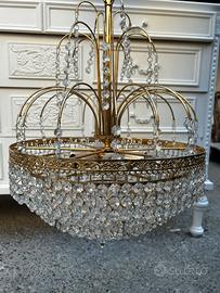 Lampadario vintage in cristallo