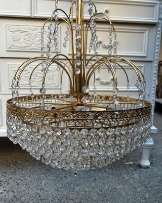 Lampadario vintage in cristallo