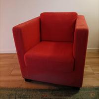Poltrona moderna rossa