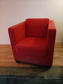 Poltrona moderna rossa