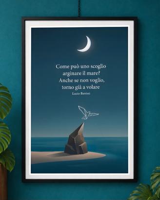 Poster "Lucio Battisti" - Come può uno scoglio 