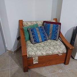 Poltrona rustica in legno massello Stile Montagna