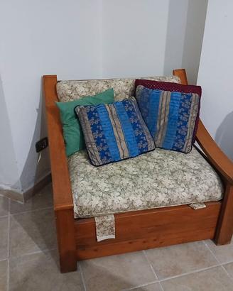Poltrona rustica in legno massello Stile Montagna