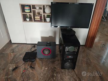 PC  + monitor  19 pollici + casse audio 2+1