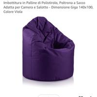 pouf sacco viola