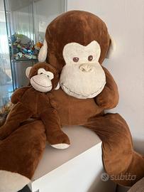 Peluche scimmione e scimmietta