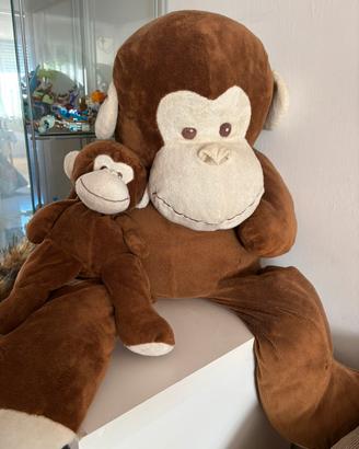 Peluche scimmione e scimmietta