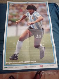 guerin Maradona doppio poster con caricatura 