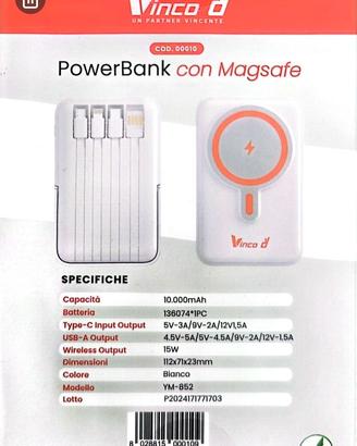 Caricabatterie wireless portatile
