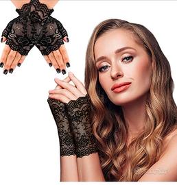 guanti in pizzo neri