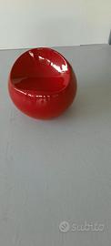 Pouf in plastica rosso