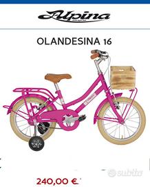 Bici da bambina Alpina Olandesina 16 rosa