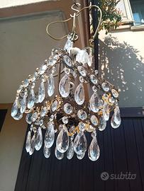 lampadario gocce anni 60 restaurato 