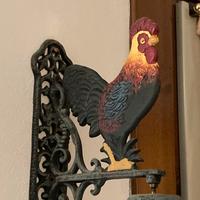 CAMPANELLA con GALLO vintage in ferro lavorato