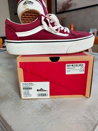 vans old skool platfor bordeaux donna 