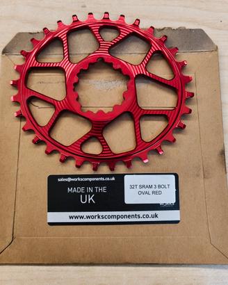 Corona ovale 32t compatibile con Sram