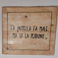 pannello in legno decorato