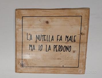 pannello in legno decorato