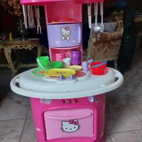 Cucina Hallo Kitty con stoviglie e accessori