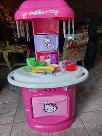 Cucina Hallo Kitty con stoviglie e accessori