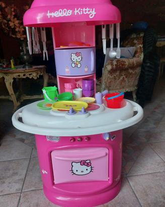 Cucina Hallo Kitty con stoviglie e accessori